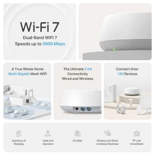TP-Link Deco BE25 BE5000 雙頻 WiFi 7 Mesh 系統 (單個裝)