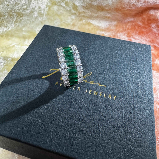 施華洛水晶排鑽戒(合金)