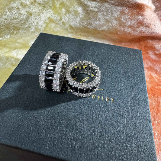 施華洛水晶排鑽戒 港碼13/15