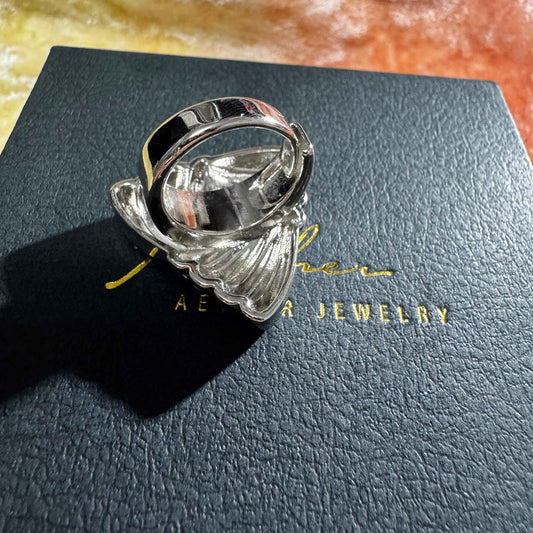 三角形繩結款隱藏式開口戒指(合金)