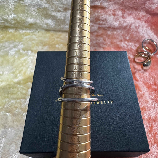 三層不規則扭扭戒指(合金)港碼14