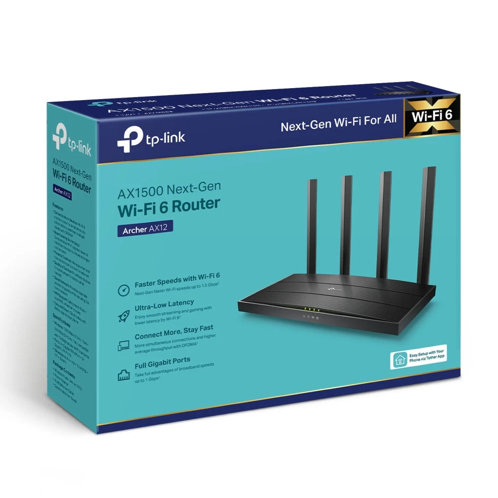TP-Link Archer AX12 WiFi6 AX1500 路由器