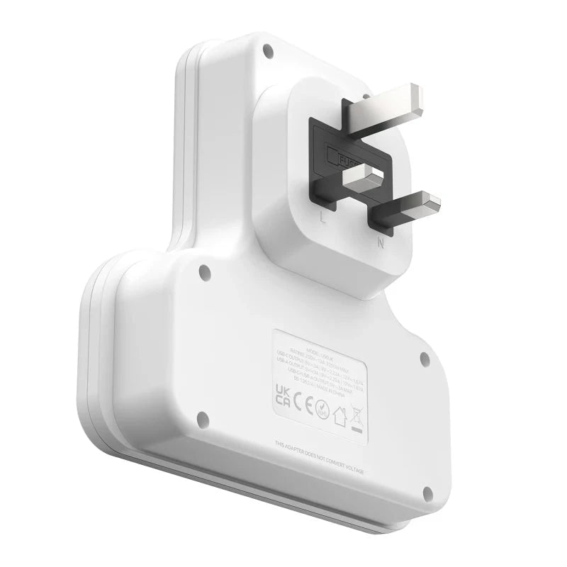MOMAX OnePlug PD20W 2A1C 3位T型插座#US6
